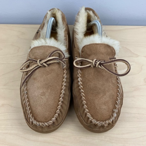 L.L. Bean Men’s Size 11.0 M Wicked Good Slipper Moccasins Brown Suede Lined - Picture 4 of 10